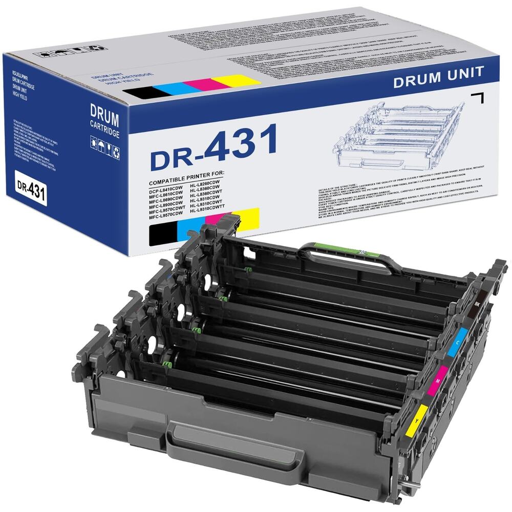 Ksuellpwr DR-431CL Drum Unit for Brother Printers 31K Page Yield